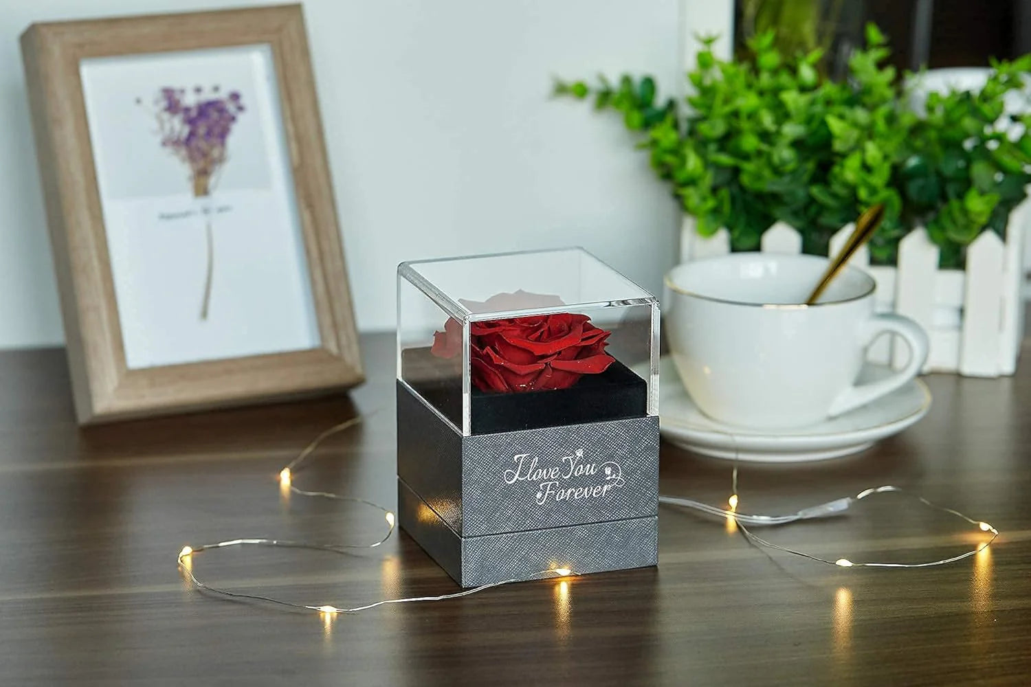 Preserved Real Rose with I Love You Necklace, Christmas Gifts for Women, Mom, Grandma, Wife and Girlfriend, Birthday Anniversary Valentine'S Day Mother'S Day Gift Ideas for Her