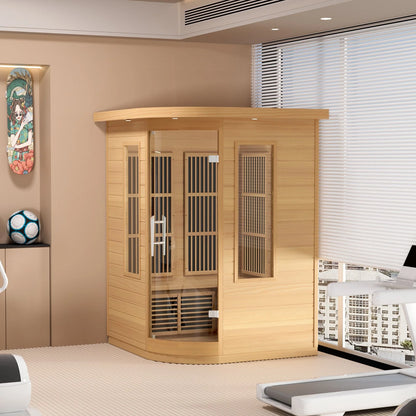 VEVOR Far Infrared Wooden Sauna Room Home Sauna Spa for 2 Person 1850W