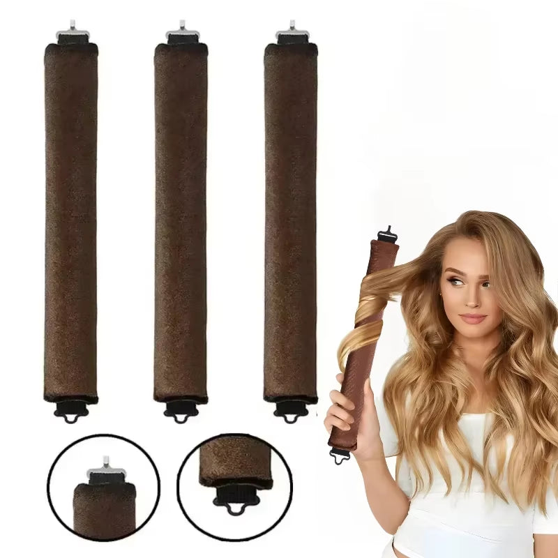 Heatless Hair Curler No Heat Hair Rollers Lazy Curling Rod Headband Soft Curls Sleeping Flexi Rods with Hook Hair Styling Tools