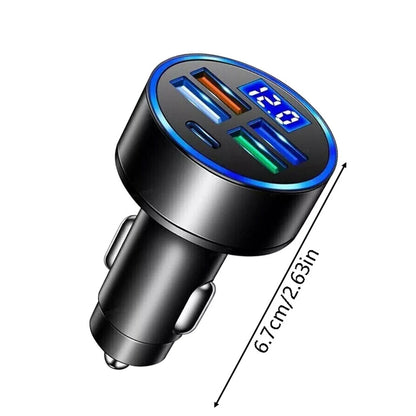 5 USB Port Super Fast Car Charger Adapter for Iphone Samsung Android Cell Phone