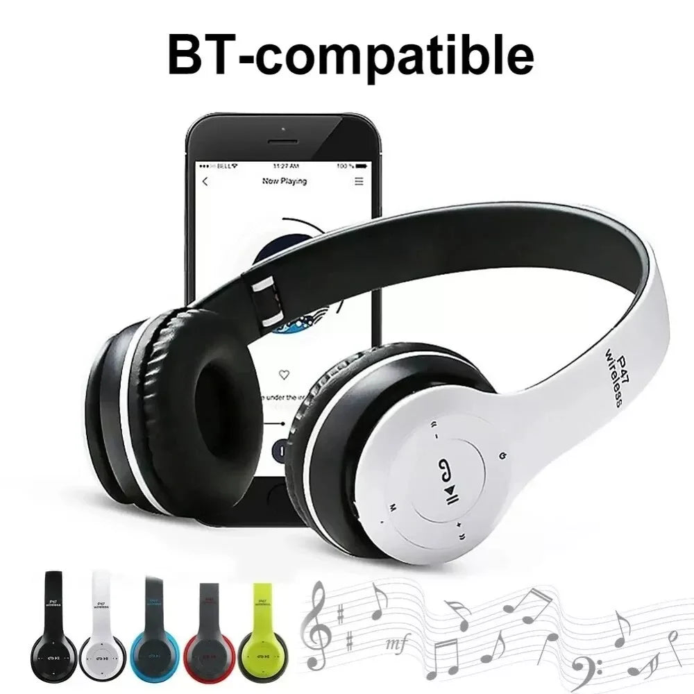 Wireless Bluetooth 5.0 Headphones Headset Over-Ear FM Radio MIC Foldable TF Card